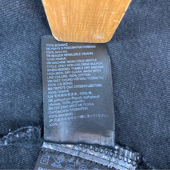 H&M Divided Dress Women's Medium Sleeveless Black Acid Wash Denim Mini Jean - Picture 5 of 16